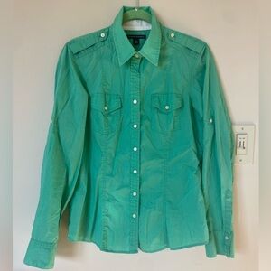 Banana Republic Green Button Down Shirt